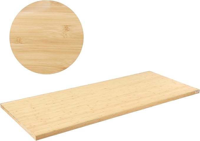 VEVOR Bamboo Table Top, 70.9" x 29" x 1.5", 330 lbs Load Capacity, Universal Solid One-Piece Bamboo Desktop for Height Adjustable Electric Standing Desk Frame, Rectangular Countertop for Home & Office