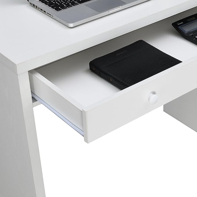Convenience Concepts Northfield Desk with Drawer, White