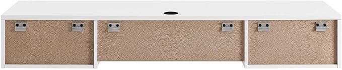Modway Render Mid-Century Modern, Wall Mount Office Desk, White