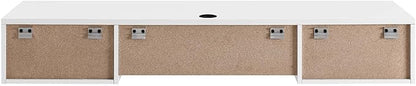 Modway Render Mid-Century Modern, Wall Mount Office Desk, White