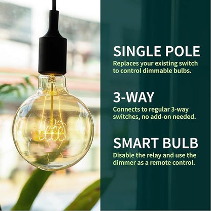 Zooz 800 Series Z-Wave Long Range Dimmer Switch ZEN72 800LR, White | Direct 3-Way (No Add-On Switch Needed) | Z-Wave Hub Required