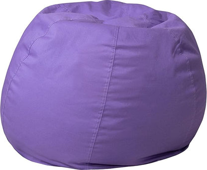 Flash Furniture Dillon Small Bean Bag Chair for Kids and Teens, Foam-Filled Beanbag Chair with Machine Washable Cover, Purple