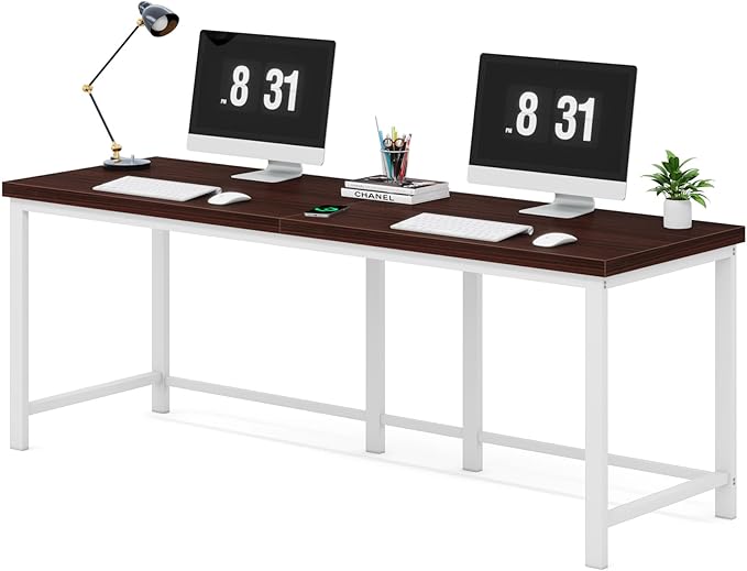 78.7 Inch Large Double Home Office Compuer Desk Two Person Study Table