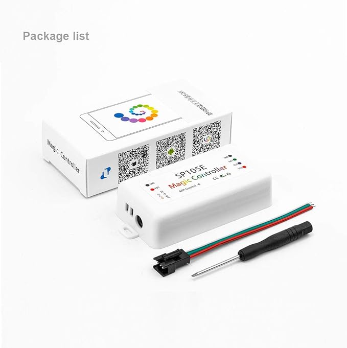 BTF-LIGHTING Wireless Bluetooth Controller SP105E iOS/Android APP for WS2811 WS2812B WS2815 WS2813 WS2801 SK6812 WS2815 SK9822 APA102 etc LED Strip Pixel Fairy String Module Panel Light