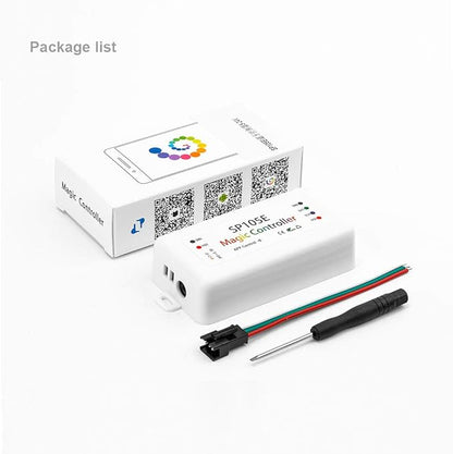 BTF-LIGHTING Wireless Bluetooth Controller SP105E iOS/Android APP for WS2811 WS2812B WS2815 WS2813 WS2801 SK6812 WS2815 SK9822 APA102 etc LED Strip Pixel Fairy String Module Panel Light