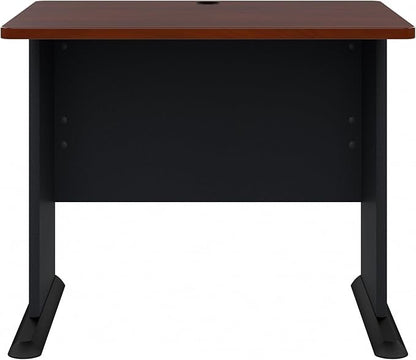 Bush Business Furniture Series A 36W Small Desk in Hansen Cherry and Galaxy, Compact Computer Table for Home or Professional Office