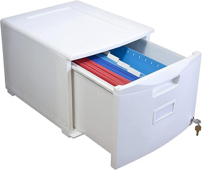 Storex 61271B01C File Cabinet, 1-Pack, White