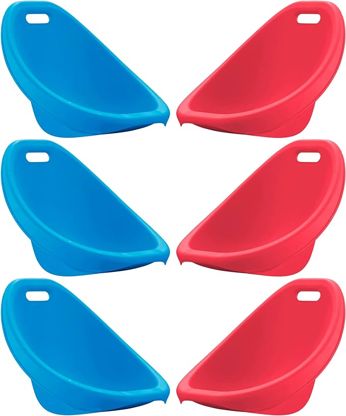 American Plastic Toys Kids Scoop Rocker Chairs for Toddlers & Kids Ages 3 and Up | 6-Pack Blue & Red | Made in USA from Safe Plastics | Great for Indoor and Outdoor Activities