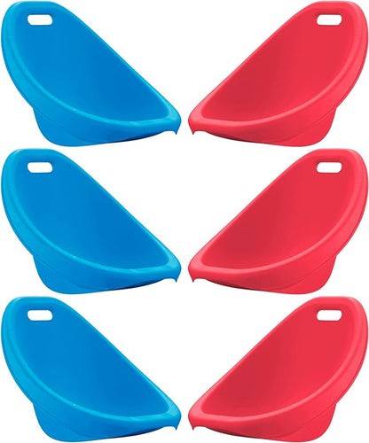 American Plastic Toys Kids Scoop Rocker Chairs for Toddlers & Kids Ages 3 and Up | 6-Pack Blue & Red | Made in USA from Safe Plastics | Great for Indoor and Outdoor Activities