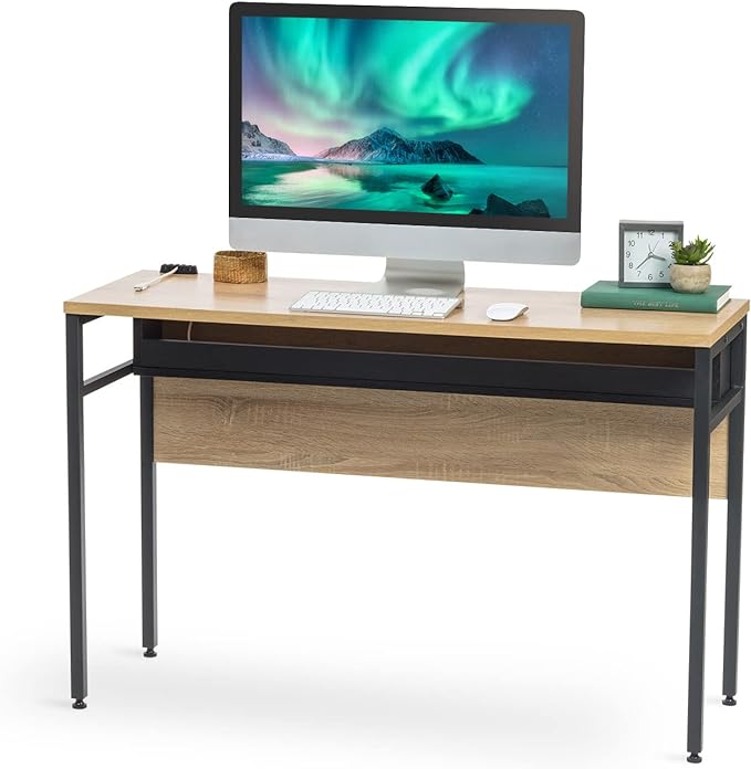 IRIS OWDN-1252 Computer Desk with Organizer and Cable Tray, 45" - Rustic, Wood