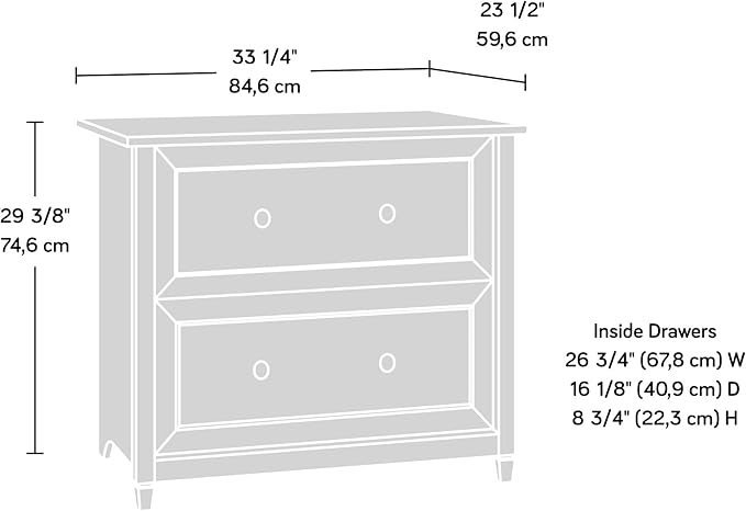 Sauder County Line Dresser, L: 33.31" x W: 23.47" x H: 29.37", Washed Walnut Finish