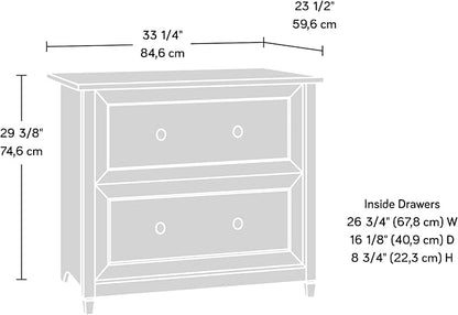 Sauder County Line Dresser, L: 33.31" x W: 23.47" x H: 29.37", Washed Walnut Finish