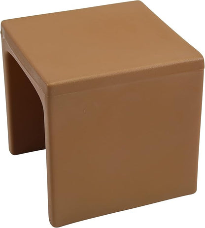 Children's Factory 3-in-1 Cube Chair for Kids, Flexible Seating Classroom Furniture, 1-Pack, Almond