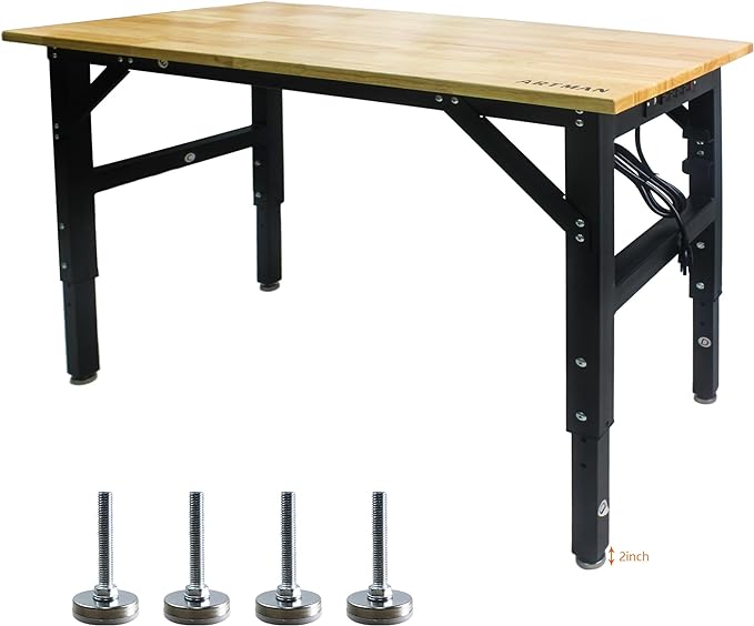 NicBex Laik-DW-00032-DX Desks, 48.03" W x 24.01" D x 41.33" H, Oak+Black