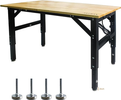 NicBex Laik-DW-00032-DX Desks, 48.03" W x 24.01" D x 41.33" H, Oak+Black