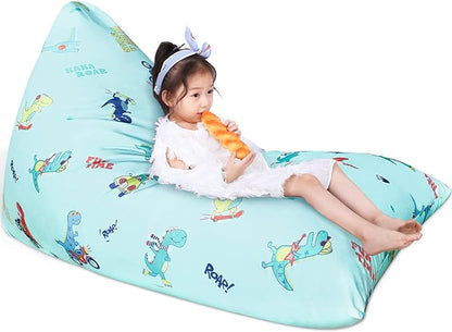 Jorbest Stuffed Animal Storage, Dinosaur Bean Bag Chair, Stuffed Animal Storage Bean Bag Chair for Kids and Adults, Dinosaur Bean Bag for Boys and Girls - Cover ONLY (Dinosaur 200L/52 Gal)