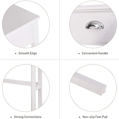Giantex with One Drawer and One Storage Shelf, White Finish
