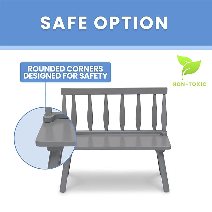 Delta Children Windsor Bench, Grey