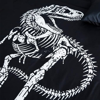 ADASMILE A & S Dinosaur Comforter Set Full Size for Boys Kids 6 Piece Dinosaur Bedding Full Bed in A Bag Comforter Set with Sheets Dinosaur Bed Set Bone Dinosaur Sheets Bone Dinosaur Comforter Sets