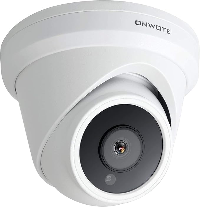 ONWOTE 4K 8MP UltraHD PoE IP Security Camera, AI Human Vehicle Detection, 3840x2160 8 Megapixels, 128° FoV, Video Audio, Indoor Outdoor, Commercial Wired Camera for Business, Add-on to PoE NVR System