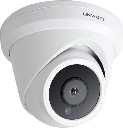 ONWOTE 4K 8MP UltraHD PoE IP Security Camera, AI Human Vehicle Detection, 3840x2160 8 Megapixels, 128° FoV, Video Audio, Indoor Outdoor, Commercial Wired Camera for Business, Add-on to PoE NVR System
