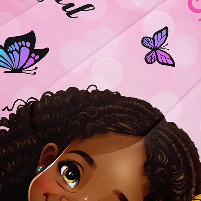 Black Girl Comforter Set Twin for Kids Teens,God Says You are Comforter Set for Black Women,Black Girl Magic Bedding Set,African American Girl Bed Bedroom Set