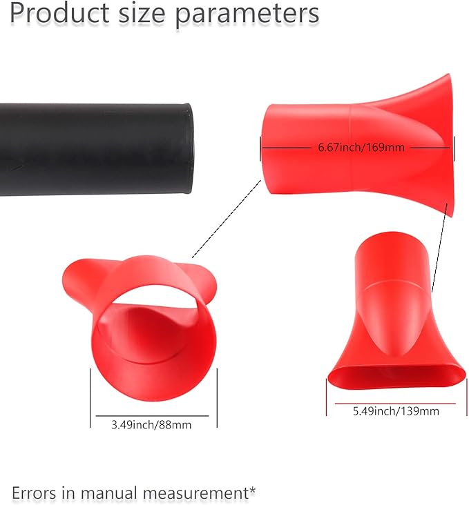 Flat Nozzle for Milwaukee M18 2724-20 & 2724-21 Fuel Leaf Blower, Work for Drying, Blow-Drying - Leaf Blower Flat Nozzle Tip (Red)