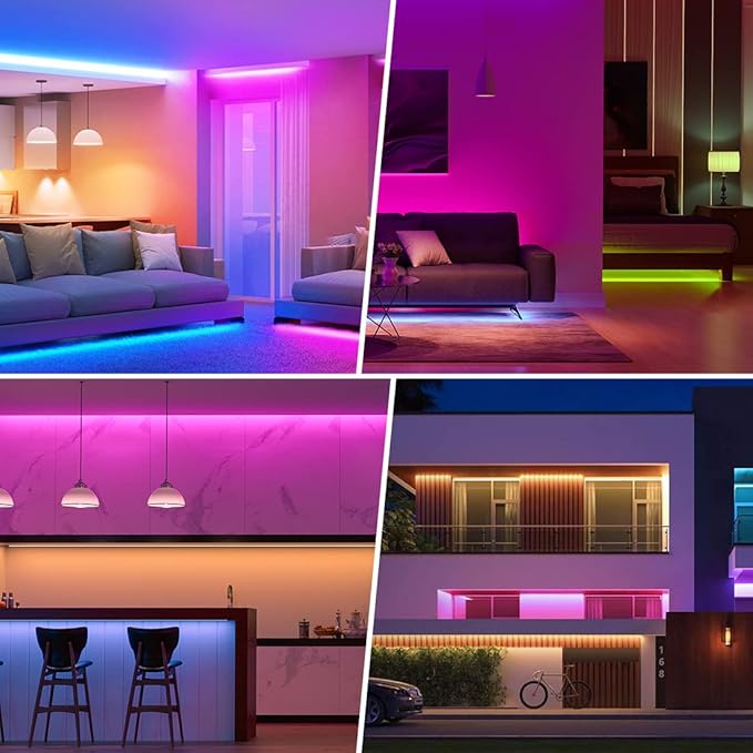 BTF-LIGHTING RGBCCT 5 Colors in 1 LED 5050SMD RGBWW RGB+Dimmable Tunable Color Temperature 2700K-6500K 16.4ft 60LEDs/m 300LEDs DC24V Multi-Colored Tape Lights IP67 White PCB(No Adapter or Controller)