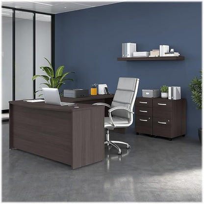 Bush Business Furniture Studio C 60W x 43D Right Hand L-Bow Desk Shell in Storm Gray