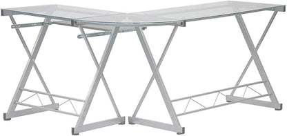 NicBex Laik-DW-00048-DX Desks, 61.75" W x 45.25" D x 29.5" H, White