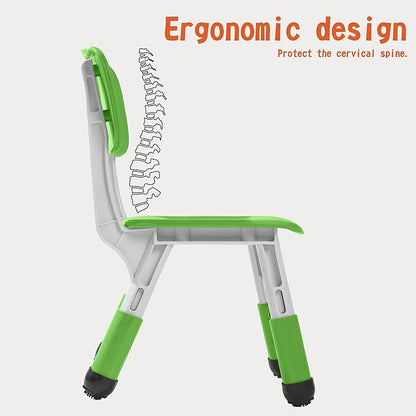 Kids' Desk Chairs Adjustable Height is Suitable for Children's Chairs Used in Families, Schools and Day-Care Between 2-10 Years Old The Max Bearing Capacity is 220LB(6PCS-Grey)
