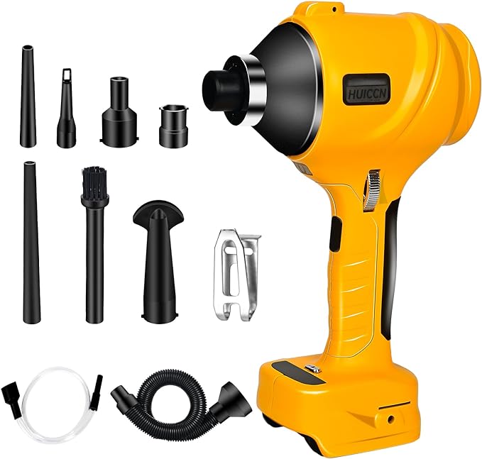 Cordless Dust Blower for Dewalt 20V Battery, Brushless Handheld Leaf Blower Compressed Air Duster 447 MPH for Garages Workshop Sawmill Room Home Cleaning(Battery Not Included)