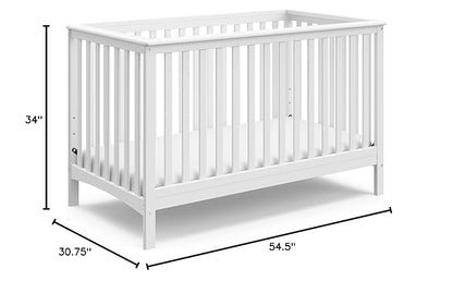 Storkcraft Hillcrest 4-in-1 Convertible Crib (White) - Converts to Daybed, Toddler Bed, and Full-Size Bed, Fits Standard Full-Size Crib Mattress, Adjustable Mattress Support Base