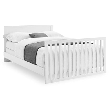 Delta Children babyGap Oxford 6-in-1 Convertible Crib + Brannan Bear Bookcase with Bins + Brannan Bear Wall Shelf with 4 Hooks, Bianca White/Natural (Bundle)