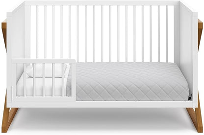 Storkcraft Equinox 3-in-1 Convertible Crib (Vintage Driftwood) Easily Converts to Toddler Bed & Daybed, 3-Position Adjustable Mattress Support Base, Modern Two-Tone Design for Contemporary Nursery