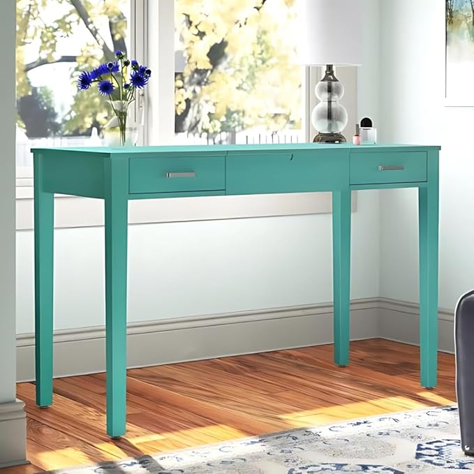 Hives & Honey Parsons Writing Vanity Computer Desk Office Furniture - Turquoise
