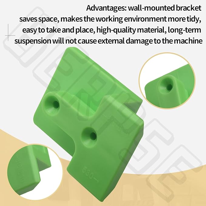 Blower Wall Mount/Mounting Bracket for EGO 530CFM 615/650CFM Leaf Blower, Suitable for Two Different Types of Blowers, Does Not Fit 765 CFM Vane Blower Models, W/Screws, Green