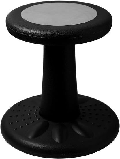 Studico ActiveChairs Kids Wobble Chair, Flexible Preschool & Elementary Classroom Seating, Improves Focus, Posture & Helps ADHD/ADD, Sensory Chair, [Active Fidget Chairs], 14" Stool, Ages 3-7, Black