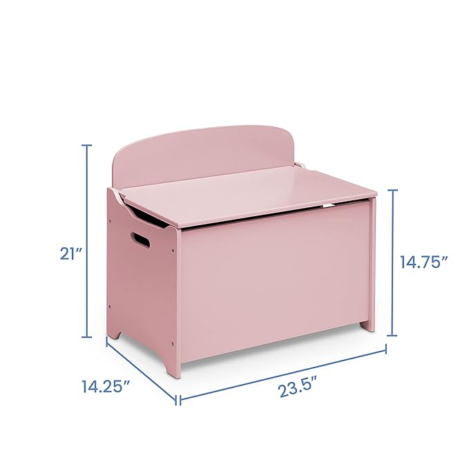 Delta Children MySize Deluxe Toy Boxes, Dusty Rose and Deep Blue