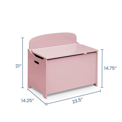 Delta Children MySize Deluxe Toy Boxes, Dusty Rose and Deep Blue