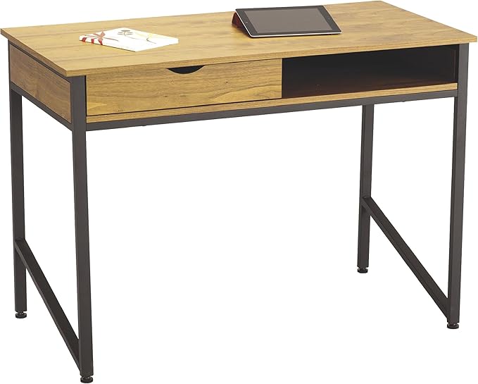 Safco Products 1950BL Studio Single Drawer Desk, Black