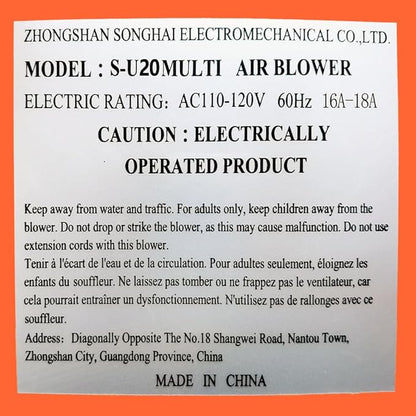 3HP Inflatable Bounce House Blower,2150W Commercial Air Blower for Large Water Slides,Inflatable Paint Booth,Castle and Jump Slides