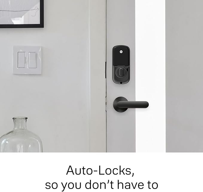 Yale Assure Lock Deadbolt, Black Suede Digital Touchscreen Non-Connected Keypad with Backup Key for Front or Back Entry Door, YRD226-NR-BSP