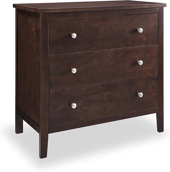 Delta Children Campbell 3 Drawer Dresser, Walnut Espresso