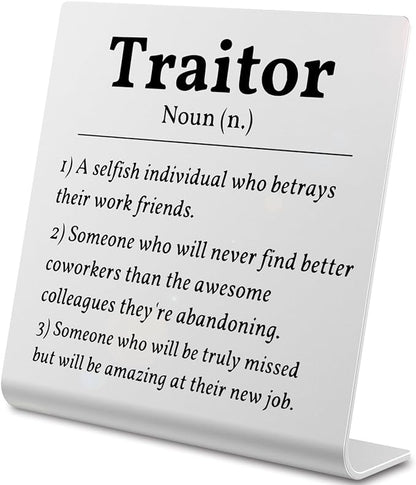 funny coworker gifts Sarcastic Farewell Gifts for Coworkers Women Work Bestie Gifts Going Away Gift for Coworkers Woman Good Luck Gifts for Leaving Colleague Farewell Signs Gift (Silver) LD15