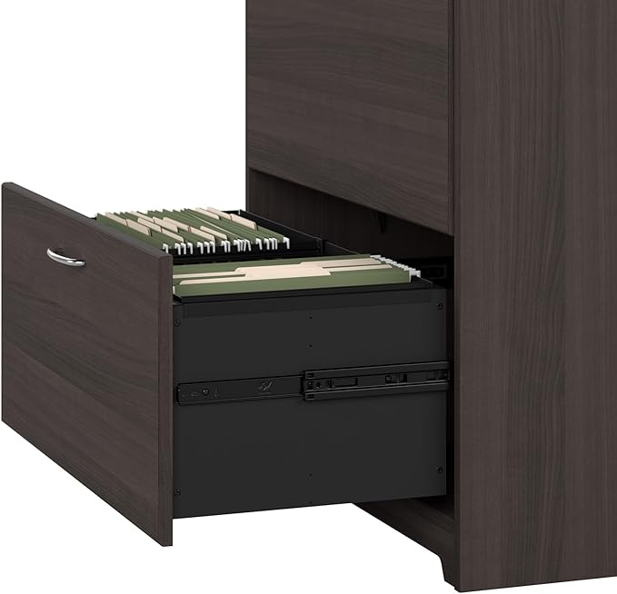 Bush Business Furniture Cabot 2 Drawer Lateral File Cabinet | Letter, Legal, and A4-size Document Storage for Home Office, 32W, Heather Gray