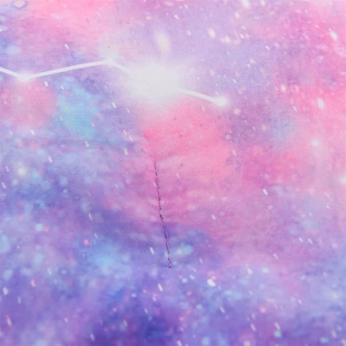 Holawakaka Tie Dye Galaxy Constellation Print Ombre Comforter Set Twin/Twin XL Size Girls Gradient Space Stars Dorm Bedding Set (Purple,Twin)