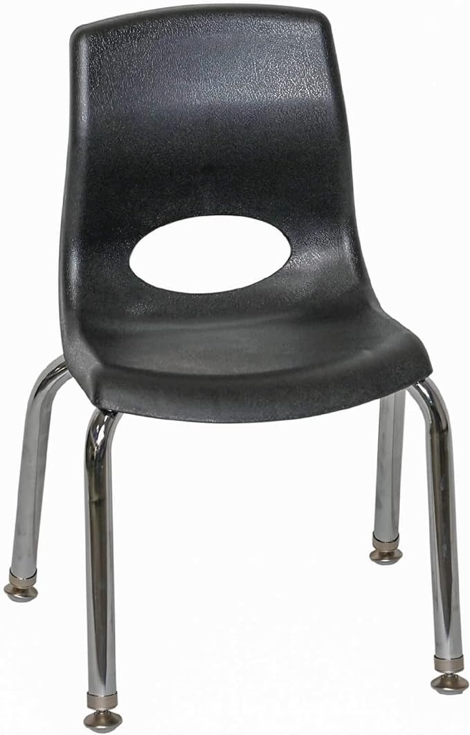 Angeles H, Black with Chrome Legs MyPosture Children's Chair, 10-inch