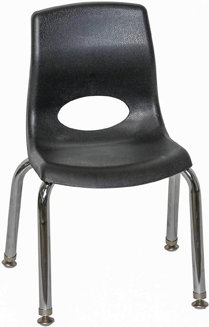 Angeles H, Black with Chrome Legs MyPosture Children's Chair, 10-inch