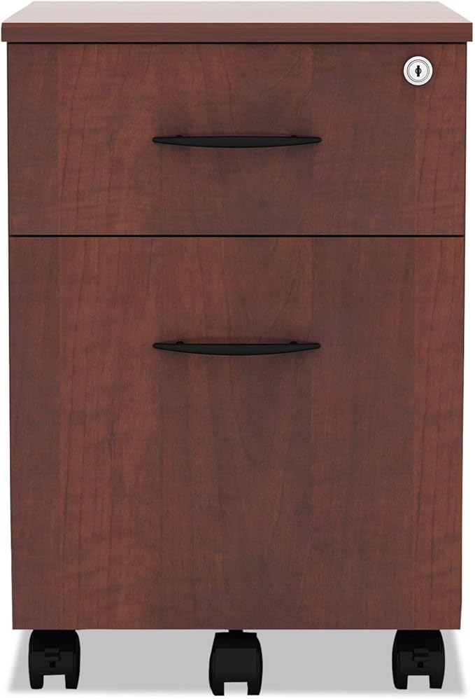Alera ALEVABFMC Valencia Series Mobile B/f Pedestal, 15 7/8 X 19 1/8 X 22 7/8, Med. Cherry